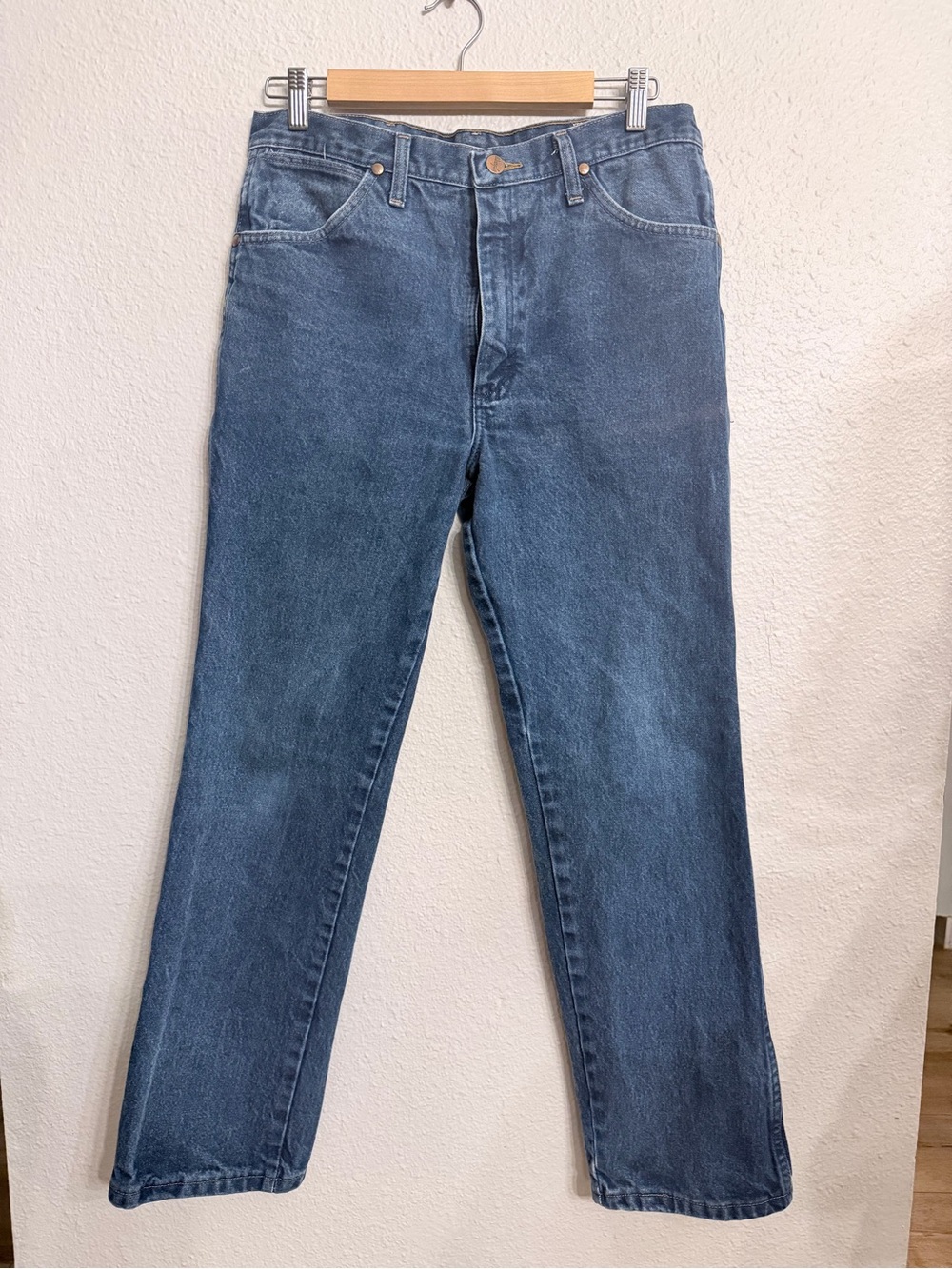 Classic Straight Leg Blue Jeans